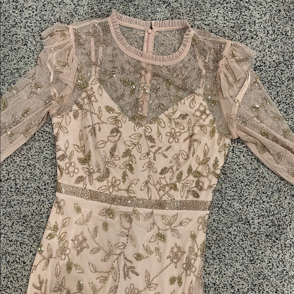 Mac Duggal Pink Floral Maxi Dress - Picture 2 of 7
